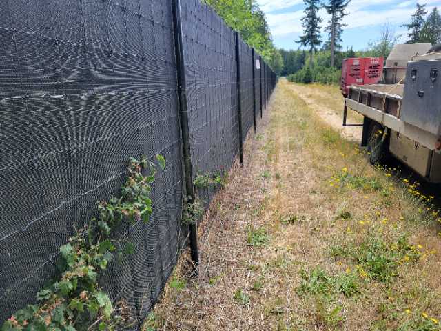 Chain Link Fence with Backing