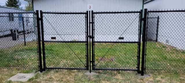 Black Chain-Link With Gate