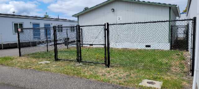 Black Chain-Link With Gate