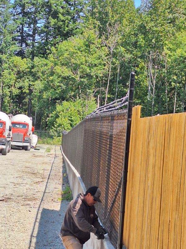 Wooden and Chain Link Fence